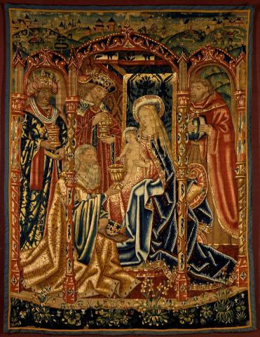Tapestry depicting 'The Adoration of the Magi', Tournai, c.1500